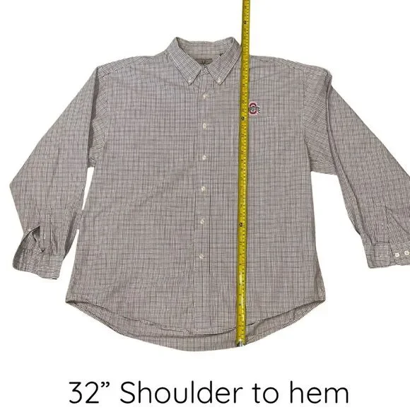 Ohio State Buckeyes Men’s Long Sleeve Checked Shirt – Size XXL - Picture 5 of 9